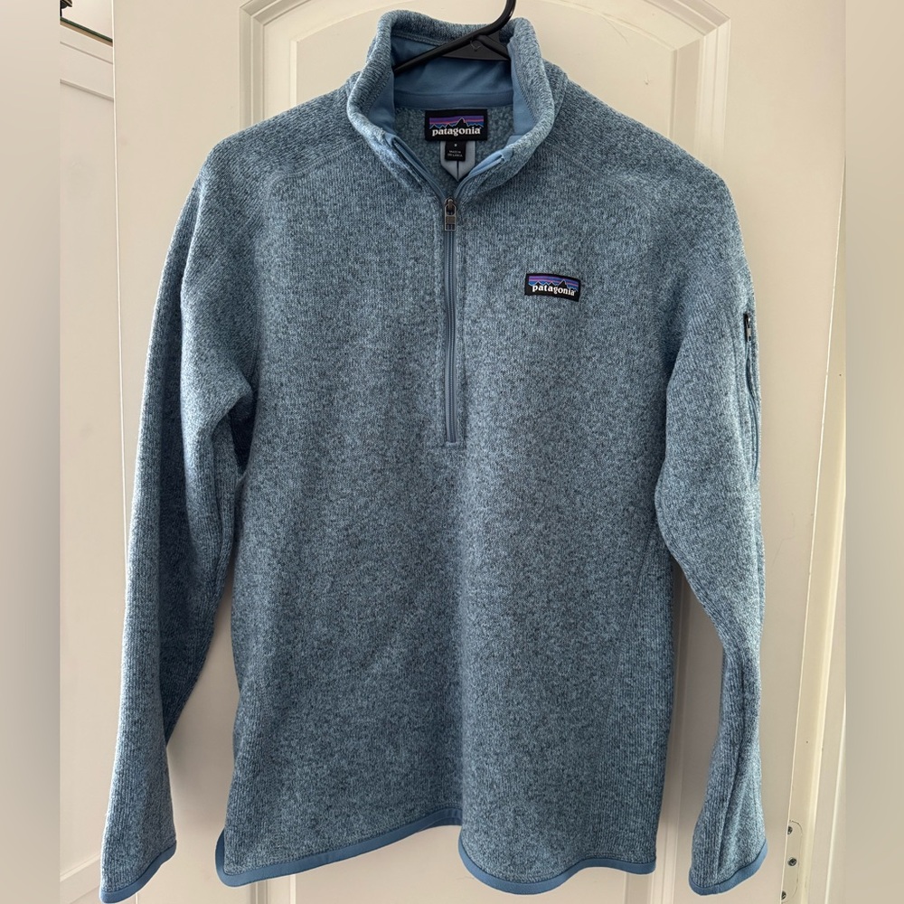 Patagonia Women’s  Zip-Up Sweater in Light Blue